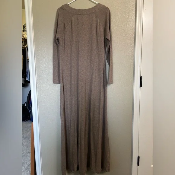 Soft Surroundings Taupe Long Sleeve Sweater Dress - Picture 4 of 6